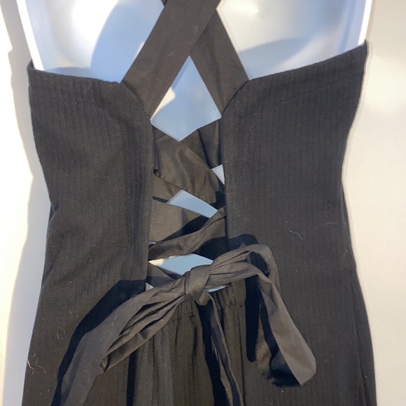 Anthro Porridge Seamed Cross Back Midi Dress in Black size M NWT - Picture 14 of 17